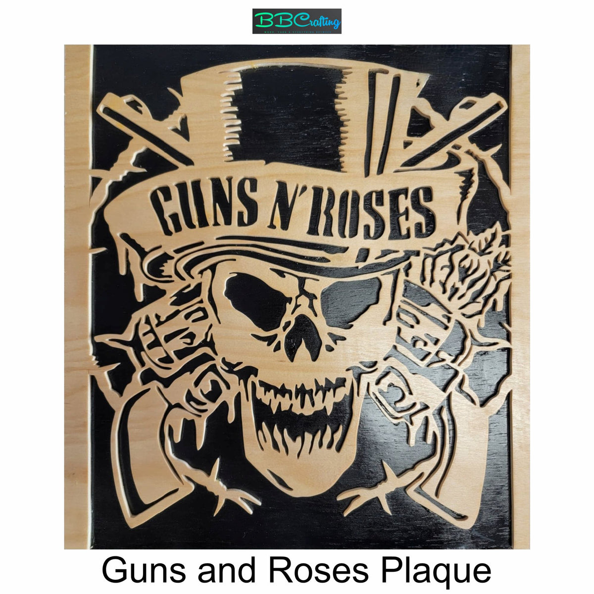 Guns and Roses Plaque