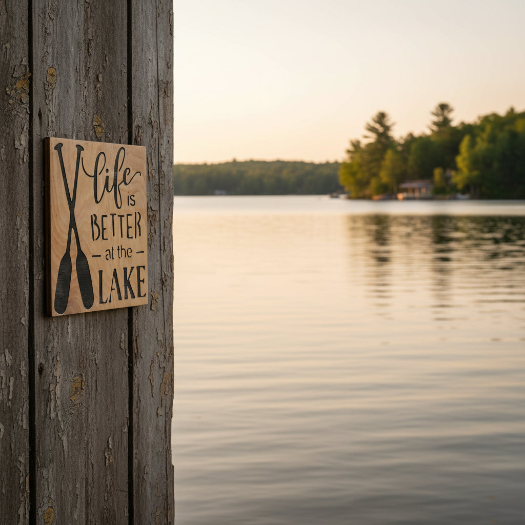 Life is Better at the Lake - Rustic Wood Plaque