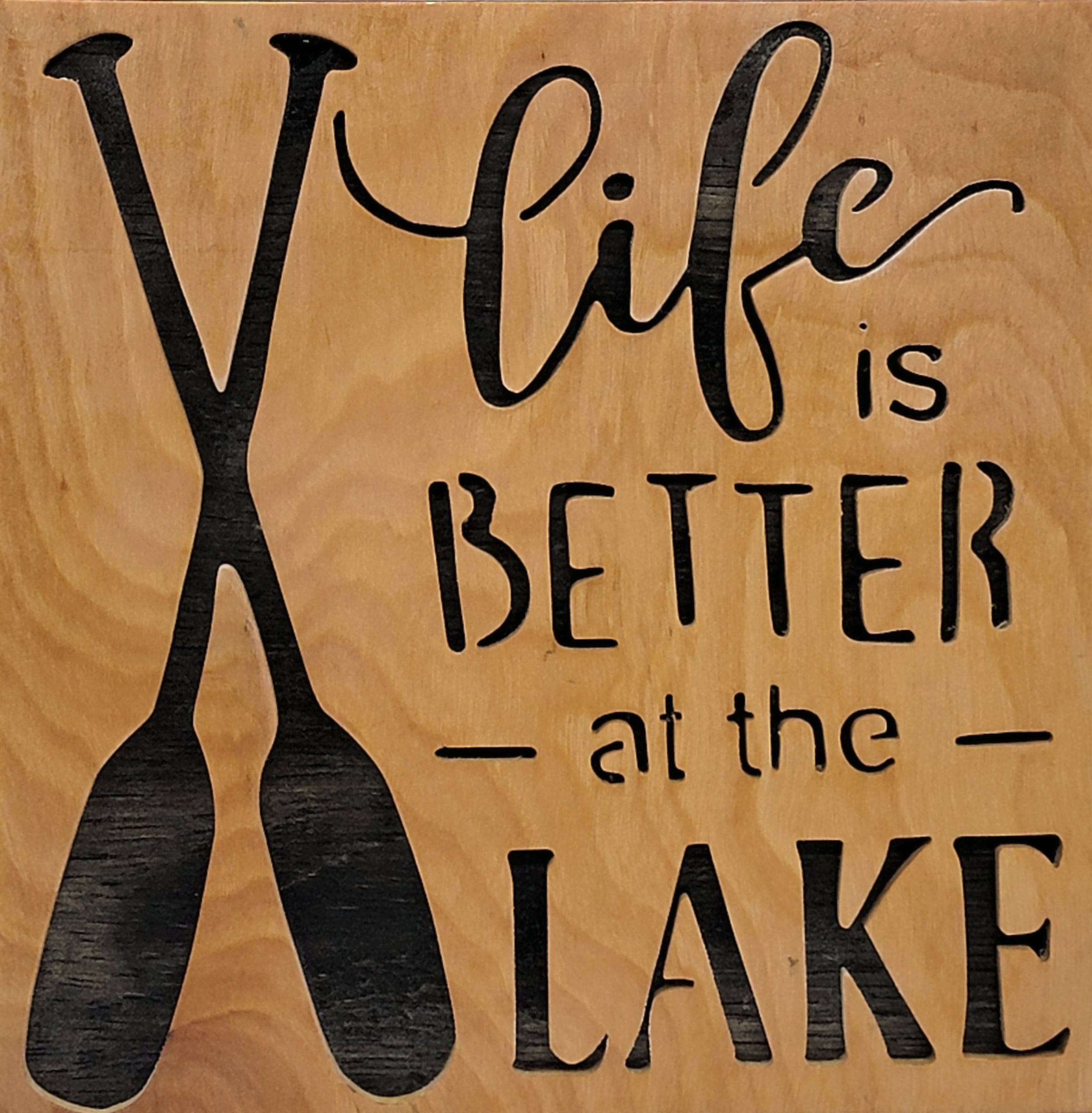 Life is Better at the Lake - Rustic Wood Plaque