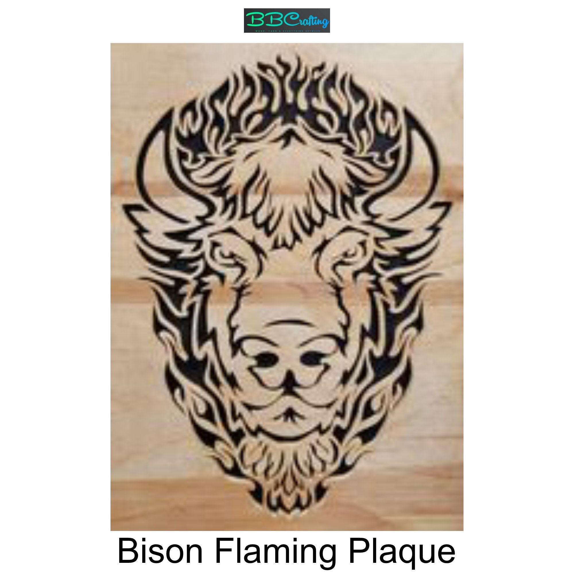Bison Flaming Plaque – BBCrafting