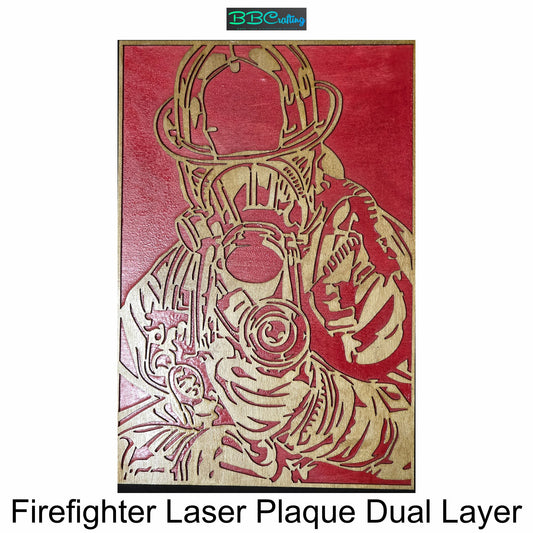 Firefighter Laser Plaque