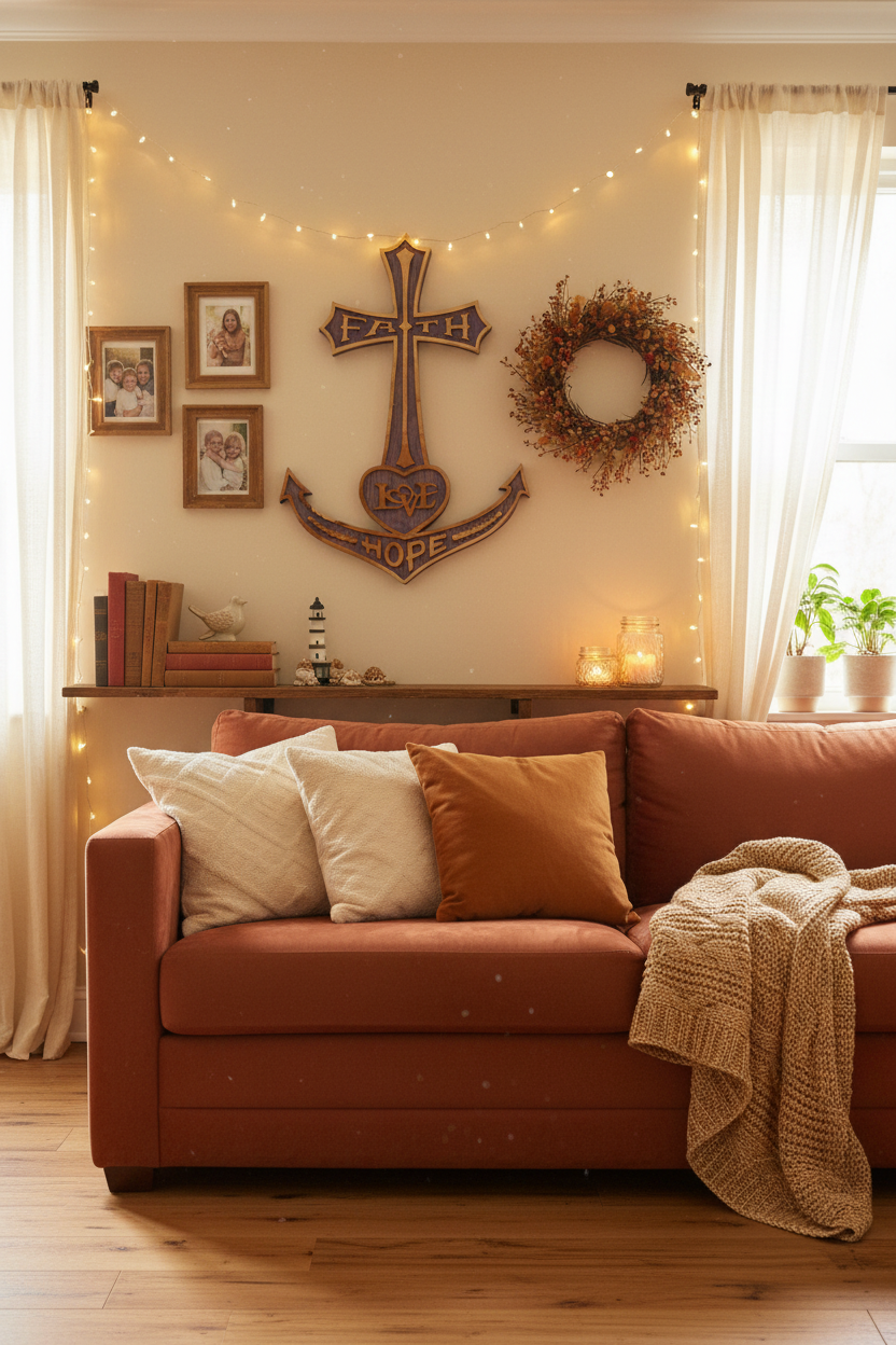 Faith Love Hope Anchor Plaque