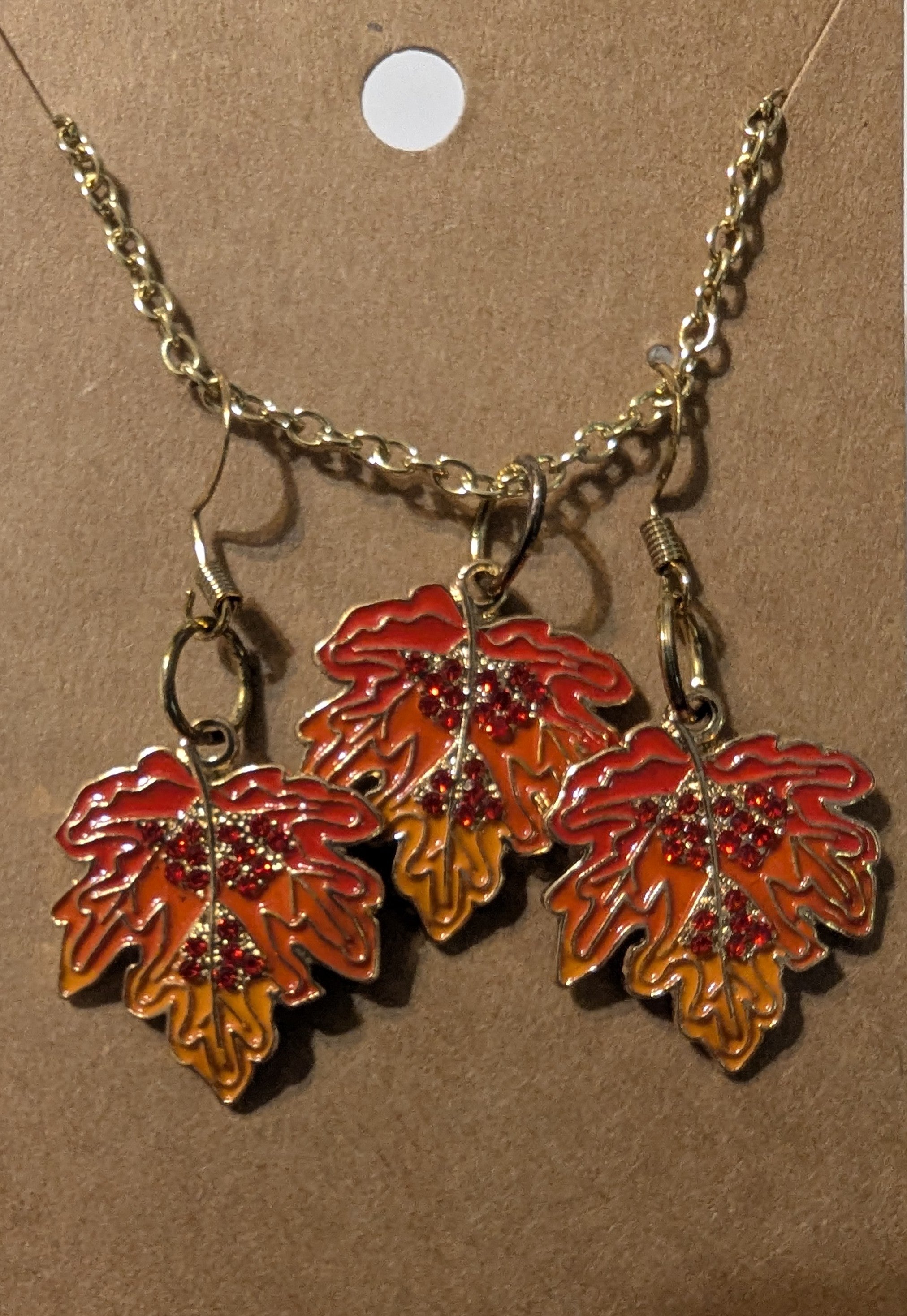 Fall Leaf Necklace set