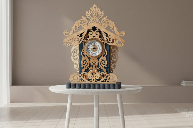Handmade Birch Wood Statesman Clock