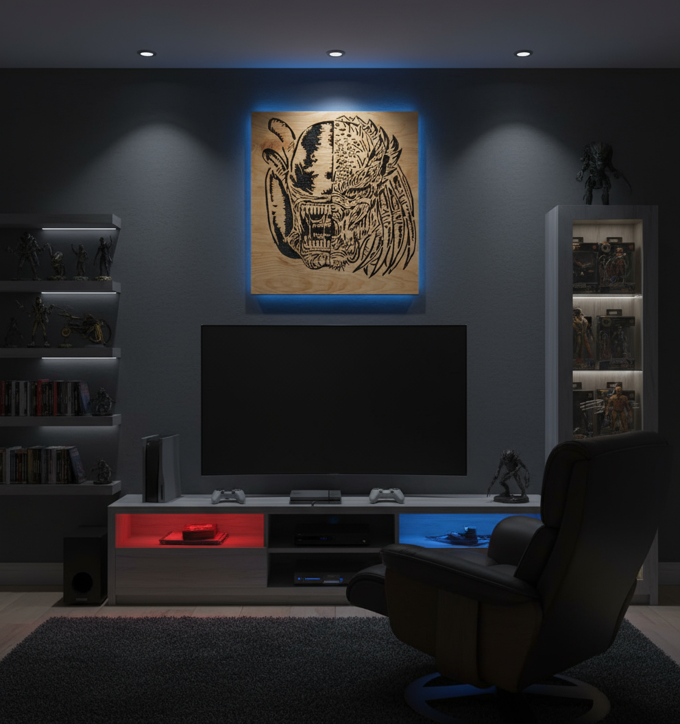 Alien VS Predator Plaque hanging on a wall