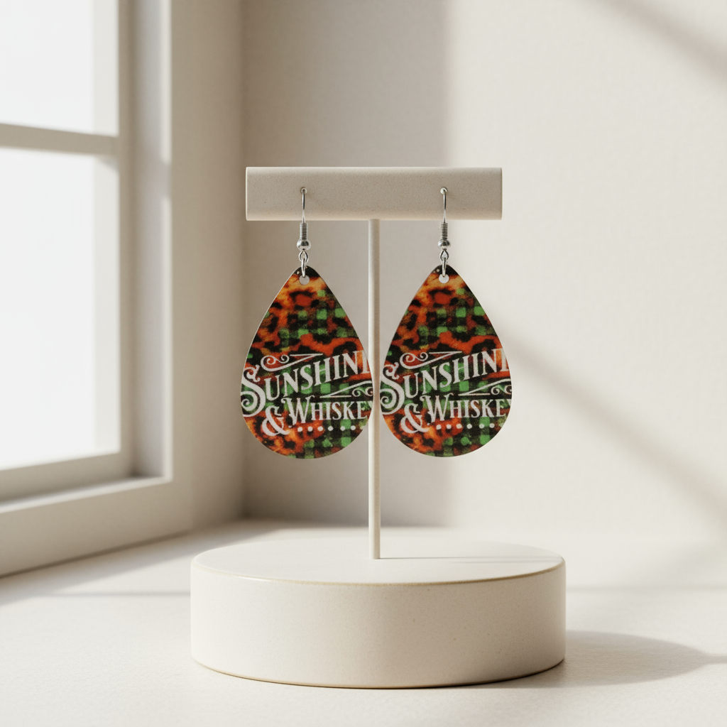 Earring displayed elegantly