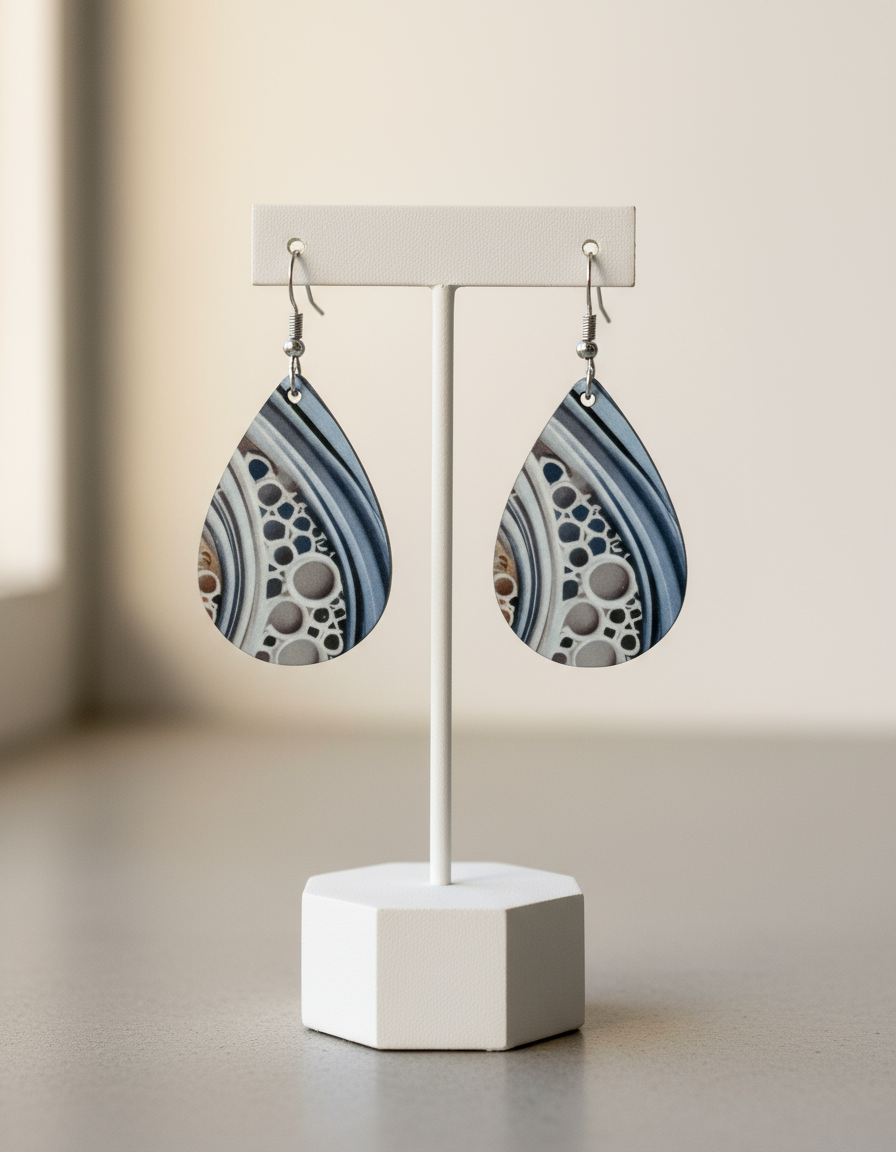 Earring displayed elegantly