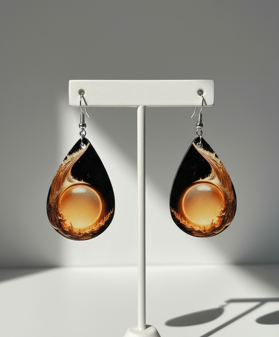 Earring displayed elegantly