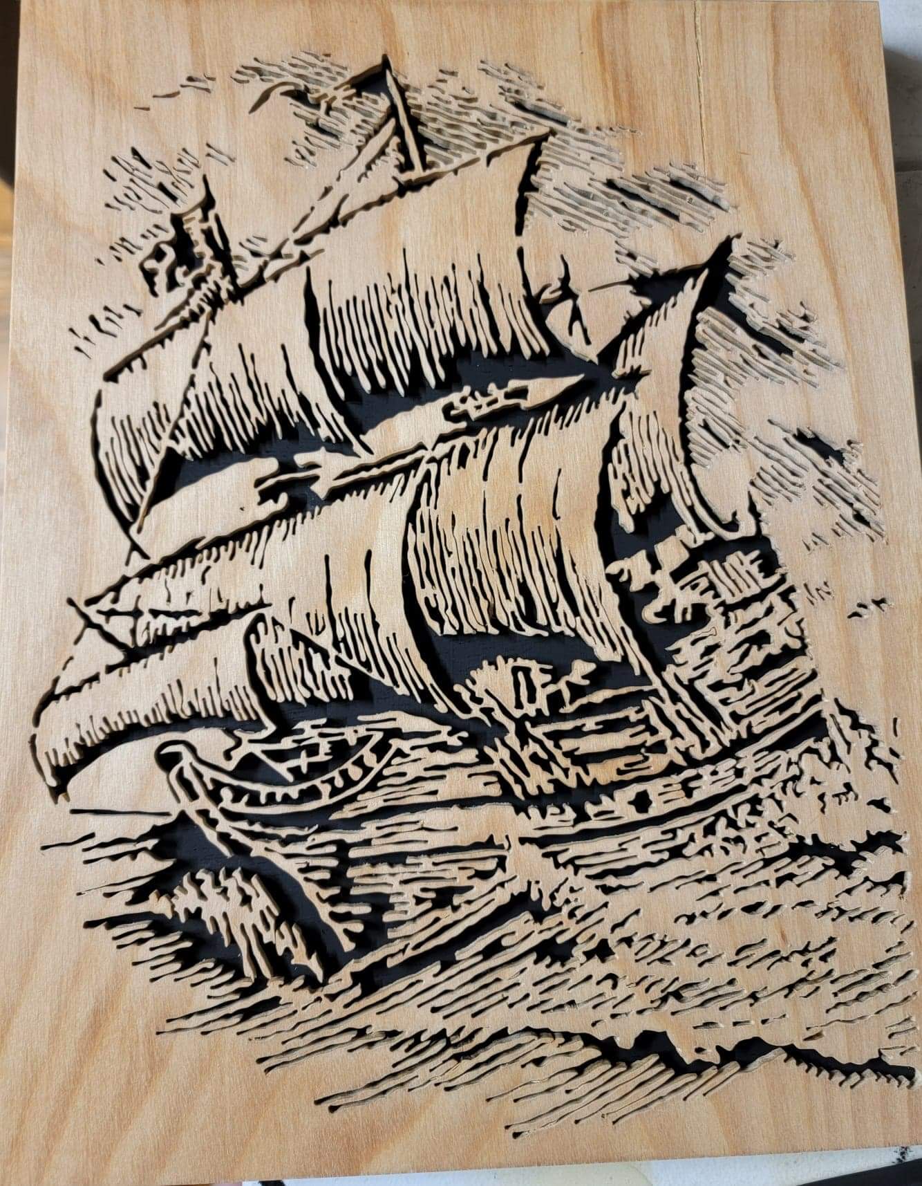 Sailing Ship - Nautical Wood Plaque